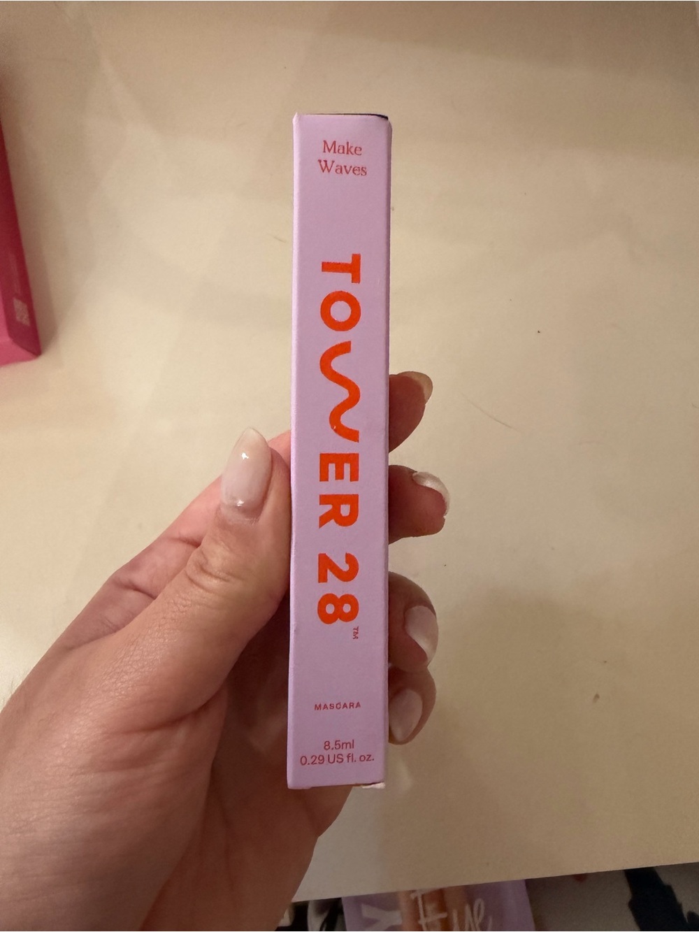 Tower 28 Mascara Box - Lavender with Bright Orange Logo